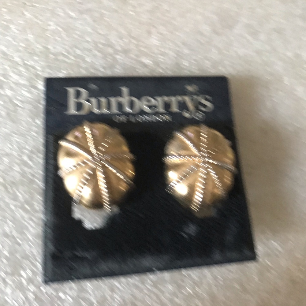 Burberrys Gold Tone Earrings